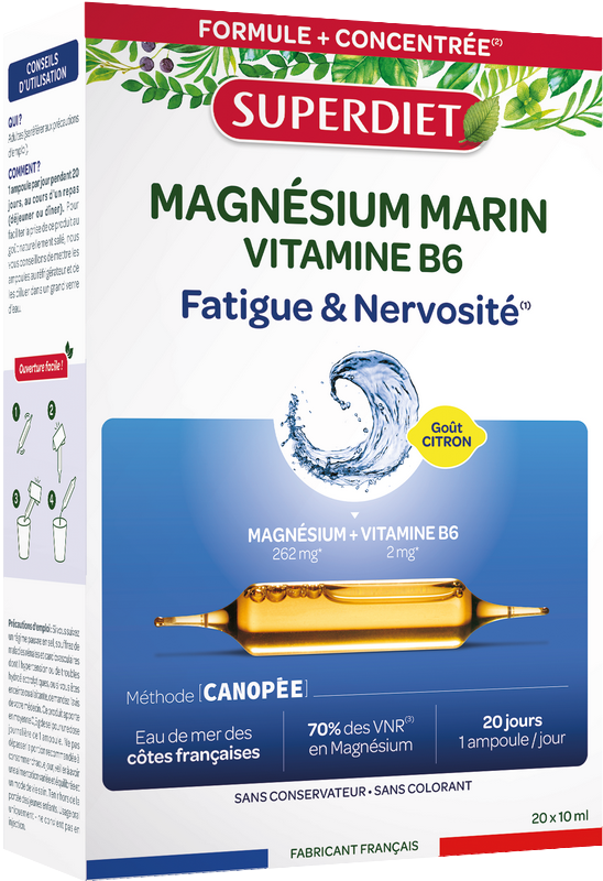 Magnésium marin et vitamine b6 goût citron (fatigue, système nerveux) - 1