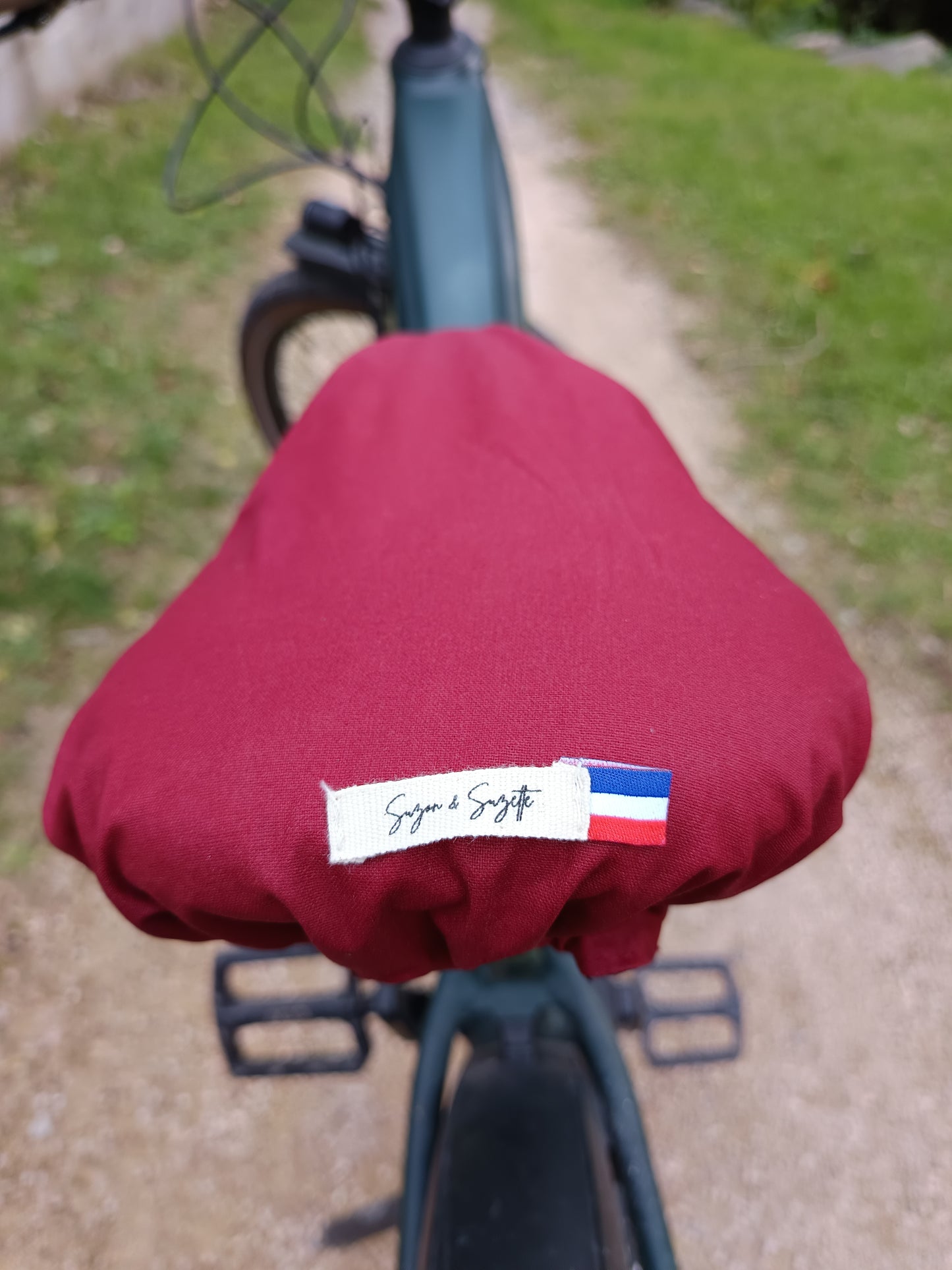 Couvre selle bordeaux/safari (extra large anti pluie) - 2